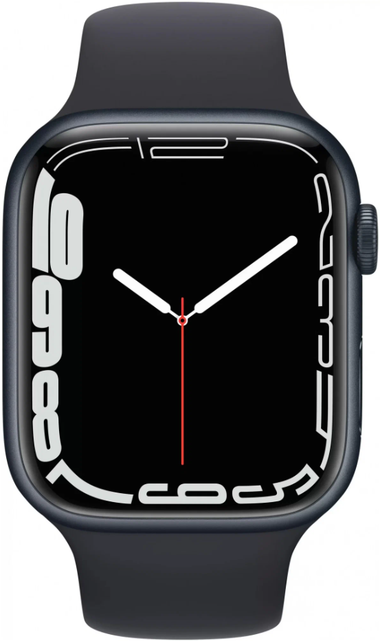 Смарт-часы Apple Watch Series 7 GPS 45 мм, Aluminium Case, темная ночь (США)
